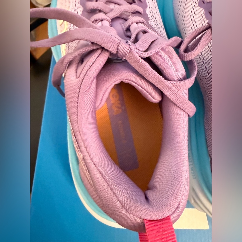 Hoka Bondi 8 Women Violet/Blue Running Shoes  7.5B WBDNI8 - Picture 7 of 12